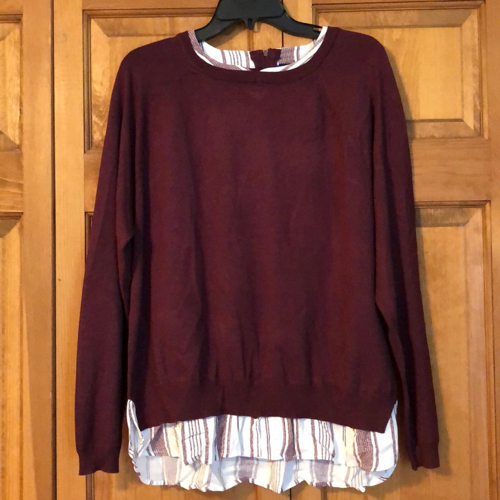 Verve amí - maroon longsleeved sweater